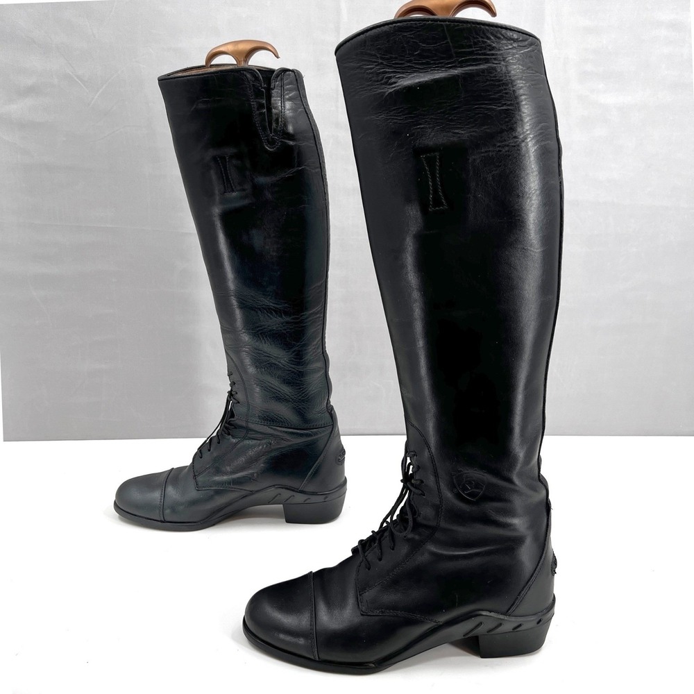 Ariat Black Lace Up Knee-High Riding Boots